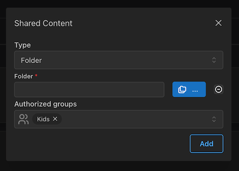 Beispiel für gemeinsame Inhaltsgruppen